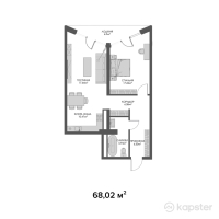 ЖК Belle View — 2-ком 68 м² (от 102,030,000 тг)