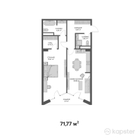 ЖК Belle View — 2-ком 71.8 м² (от 107,655,000 тг)