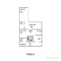 ЖК Dream Town — 3-ком 77,7 м² (null)