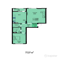 ЖК Arti7 — 2-ком 77.4 м² (от 34,816,500 тг)