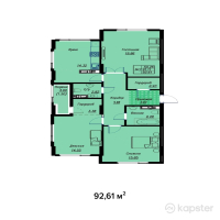 ЖК Arti7 — 3-ком 92.6 м² (от 41,674,500 тг)