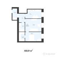 ЖК Novopolis — 2-ком 68.6 м² (от 21,955,200 тг)