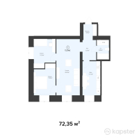 ЖК Novopolis — 3-ком 72.4 м² (от 23,152,000 тг)