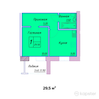 ЖК Kerei — 1-ком 29,5 м² (null)