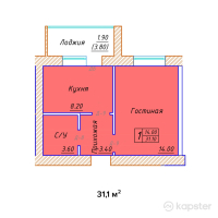 ЖК Kerei — 1-ком 31,1 м² (null)