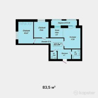 ЖК Yasin — 3-ком 83.5 м² (от 26,720,000 тг)