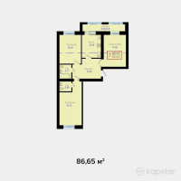 ЖК Yasin — 3-ком 86.7 м² (от 27,728,000 тг)