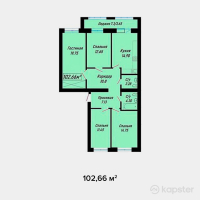 ЖК Yasin — 4-ком 102.7 м² (от 32,851,200 тг)