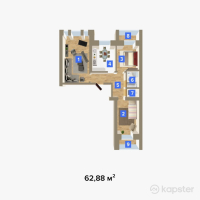 ЖК Карамель — 3-ком 62,9 м² (null)