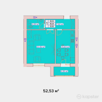 ЖК Вена — 1-ком 52.5 м² (от 26,265,000 тг)