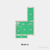 ЖК Вена — 3-ком 86.6 м² (от 43,320,000 тг)