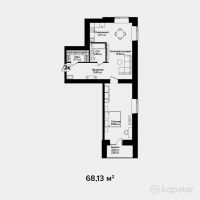 ЖК Zurich — 2-ком 68.1 м² (от 28,614,600 тг)