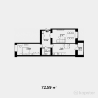 ЖК Zurich — 2-ком 72.6 м² (от 30,487,800 тг)