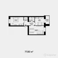 ЖК Zurich — 3-ком 77.8 м² (от 32,688,600 тг)