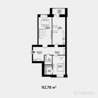 ЖК Zurich — 2-ком 92.8 м² (от 38,967,600 тг)